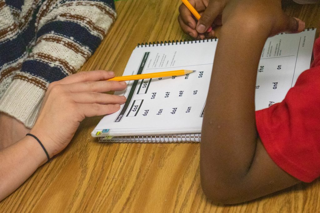 A phonics worksheet