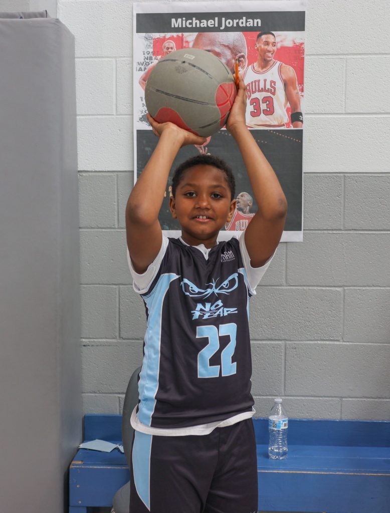 BHM Live Museum Harrison ELM-1 A student holds a basketball