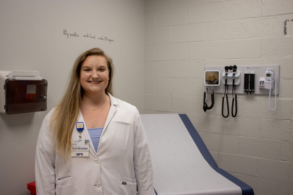 Advanced Practice Nurse in howard connect exam room