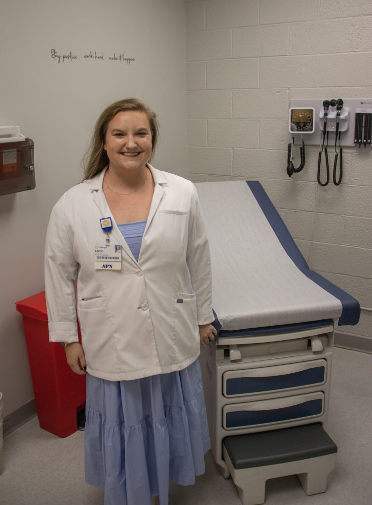 Advanced Practice Nurse in howard connect exam room