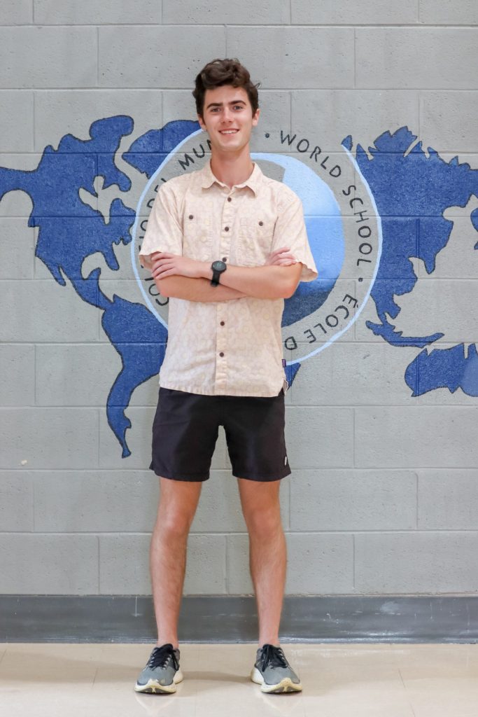 A student poses for a photo