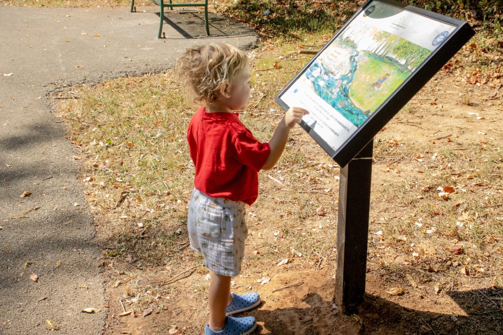 A child on the Storybook Trail