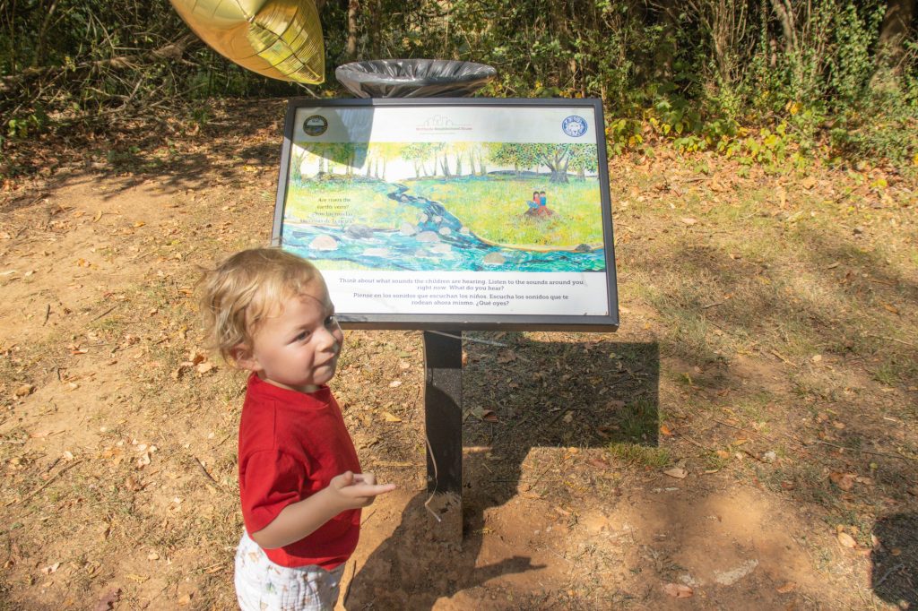 A child on the Storybook Trail