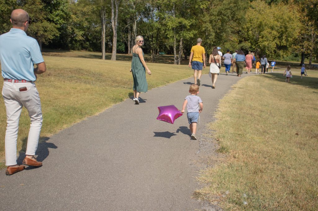 A group on the Storybook Trail
