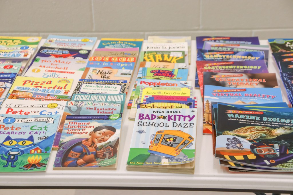 books on table