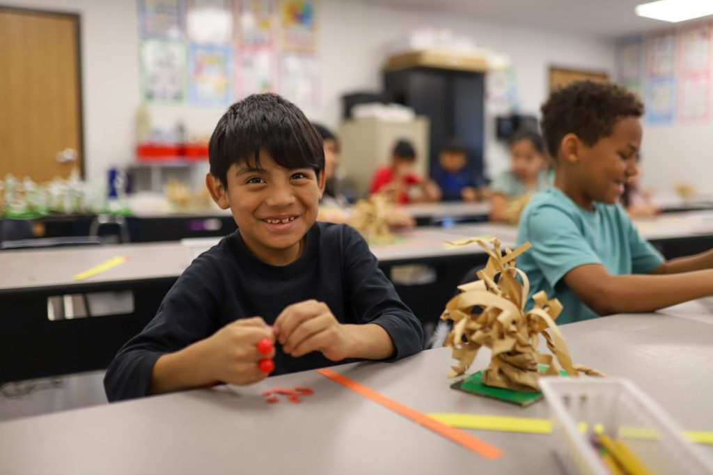 Fall-7 A student works on a craft